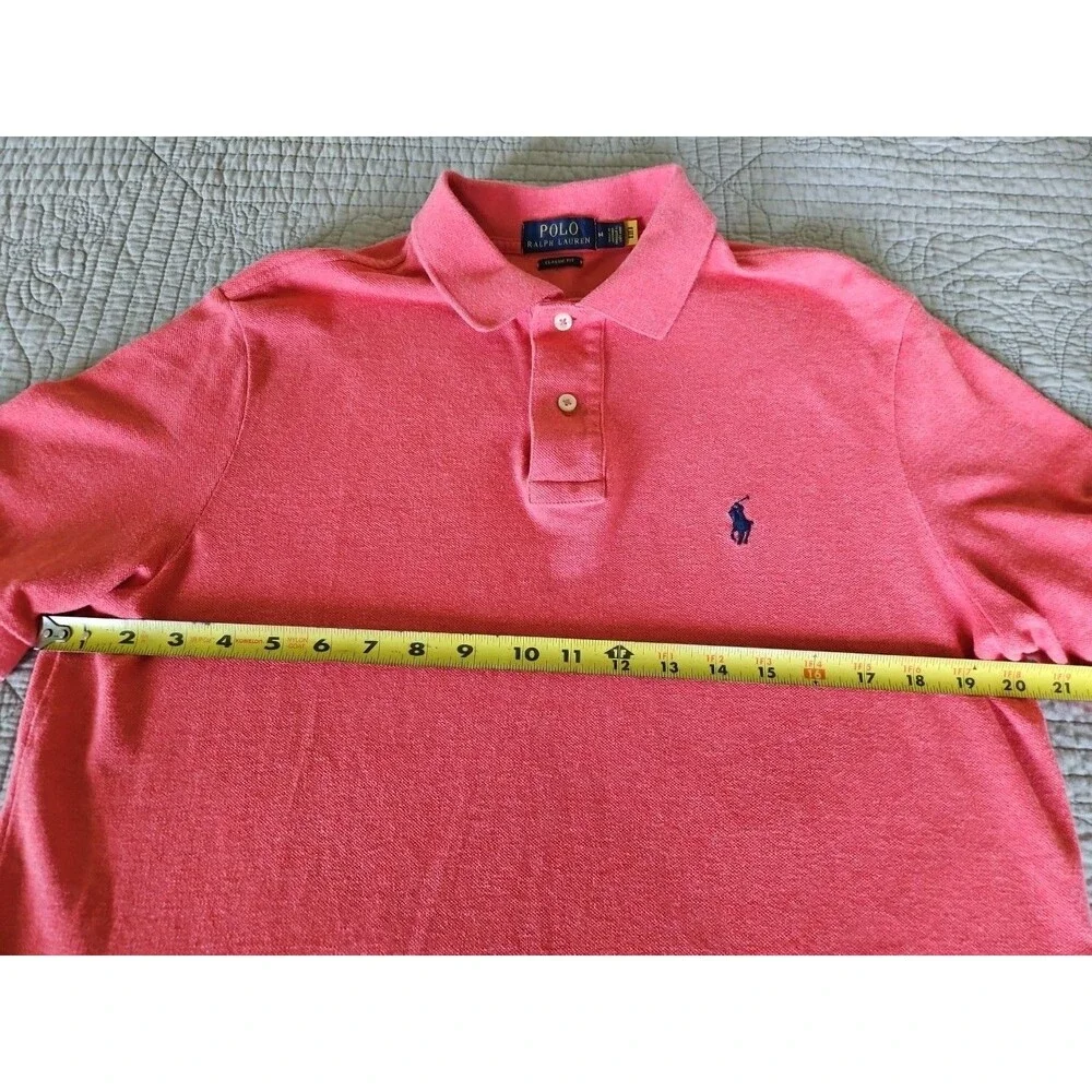 POLO Ralph Lauren Classic Fit Mens Polo Shirt Coral Medium